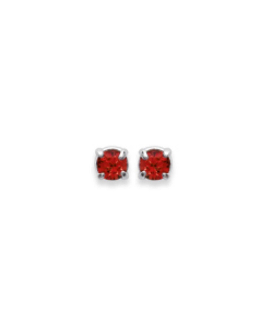 Boucles D'Oreilles Maison Silène | Boucles Cristal Rouge 3Mm