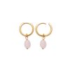 Boucles D'Oreilles Maison Silène | Cr Oles Quartz Rose