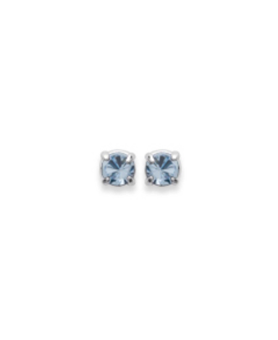 Boucles D'Oreilles Maison Silène | Boucles Cristal Ciel 2Mm