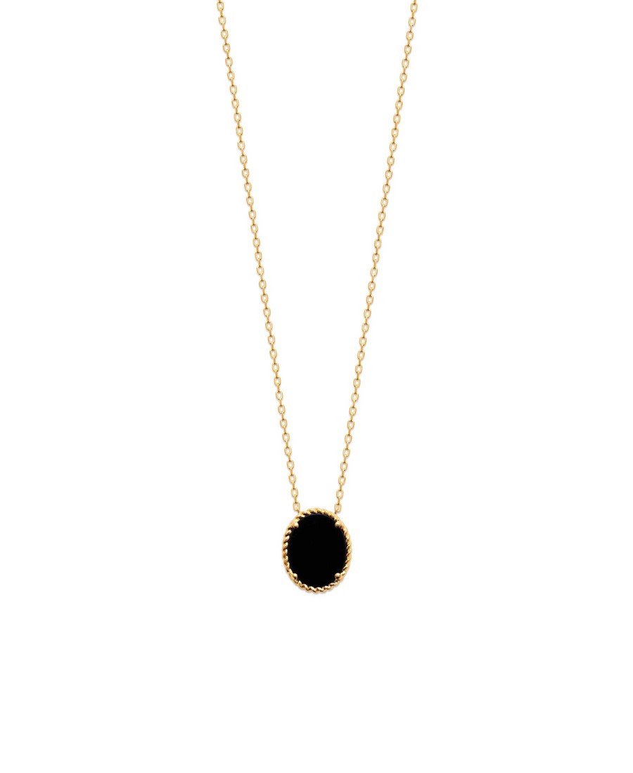 Colliers Maison Silène | Collier D Line Agate Noire