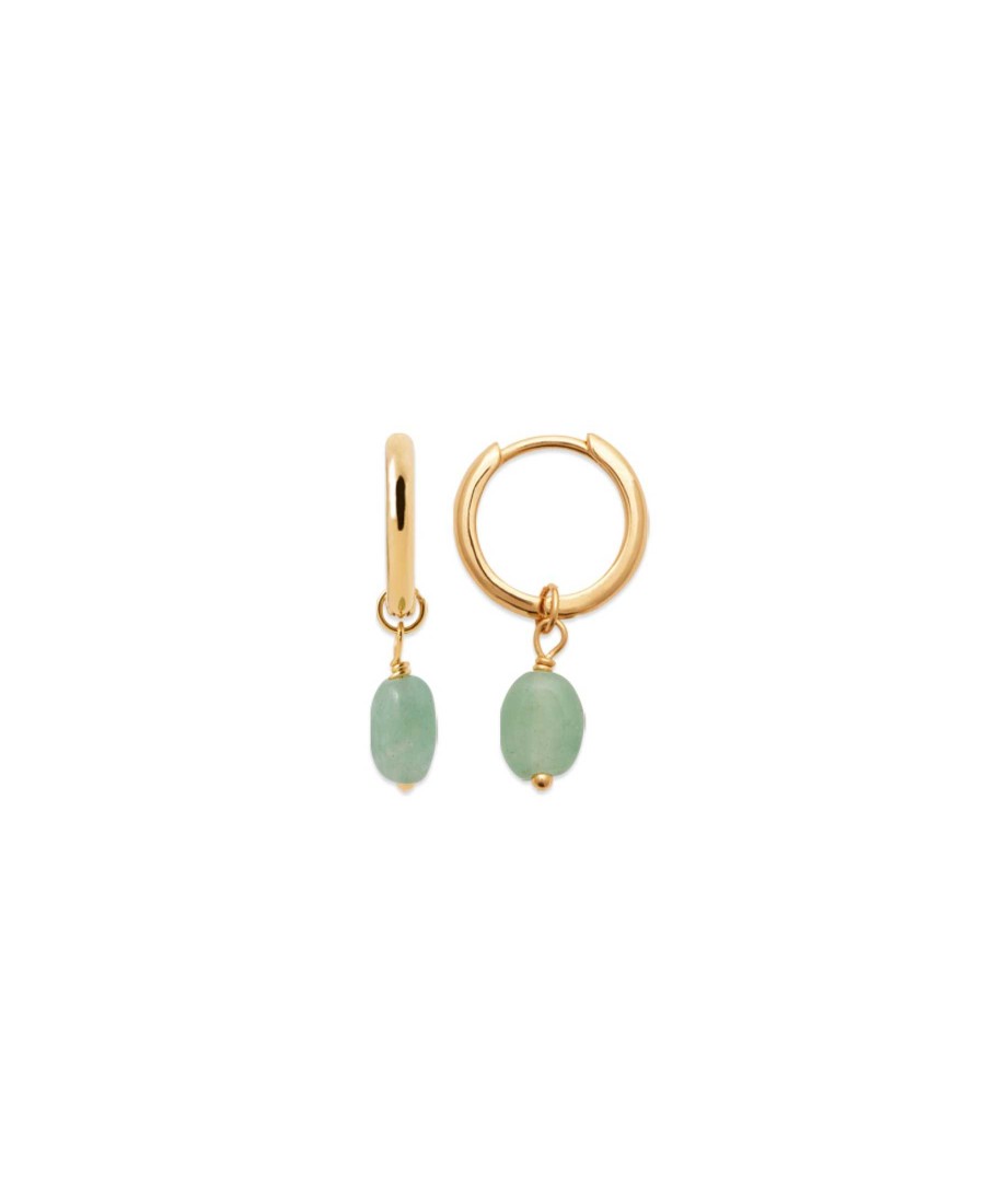 Boucles D'Oreilles Maison Silène | Cr Oles Quartzite Vert