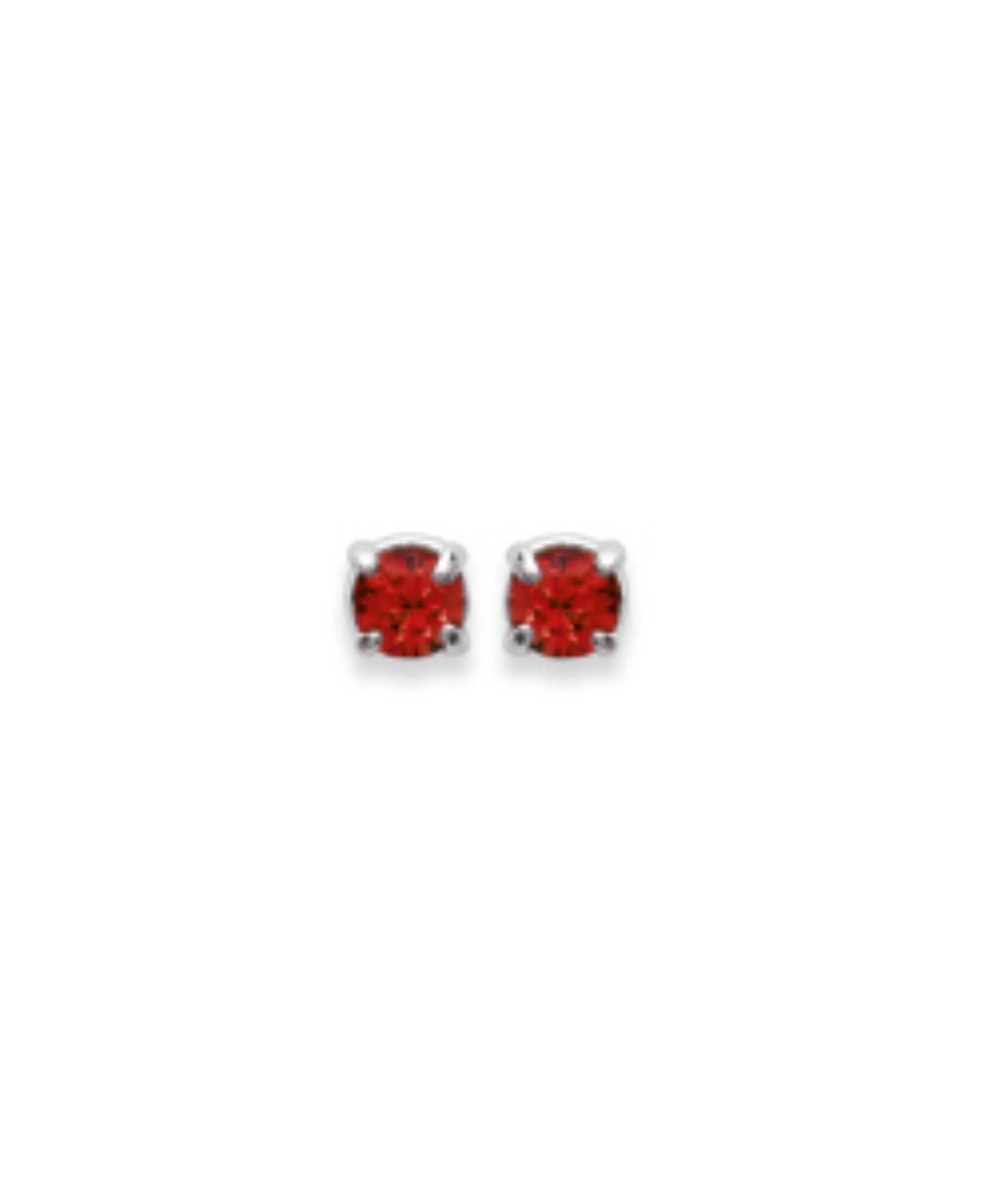 Boucles D'Oreilles Maison Silène | Boucles Cristal Rouge 2Mm