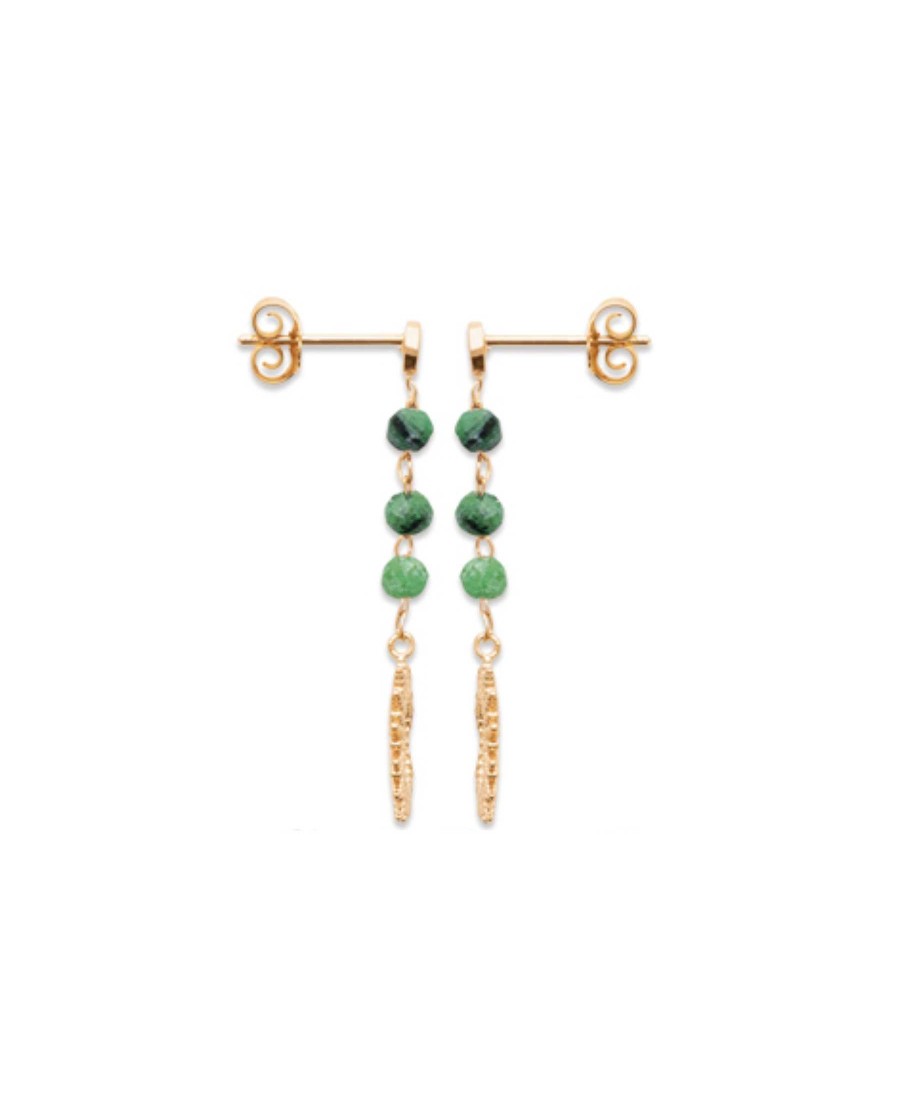 Boucles D'Oreilles Maison Silène | Boucles H Lios Rubis Zoisite